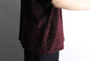 bordeaux color velour × sheer cut-sew