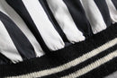 monotone stripe short blouson