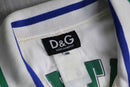 "Dolce & Gabbana" white design trucker jacket