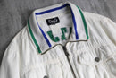 "Dolce & Gabbana" white design trucker jacket