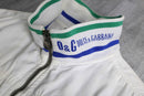 "Dolce & Gabbana" white design trucker jacket