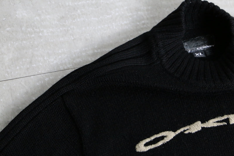 2000s OAKLEY wool acryl mock neck knit