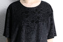 shadow floral pattern velour tee