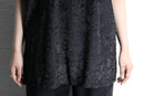 shadow floral pattern velour tee