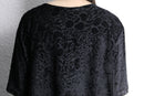 shadow floral pattern velour tee