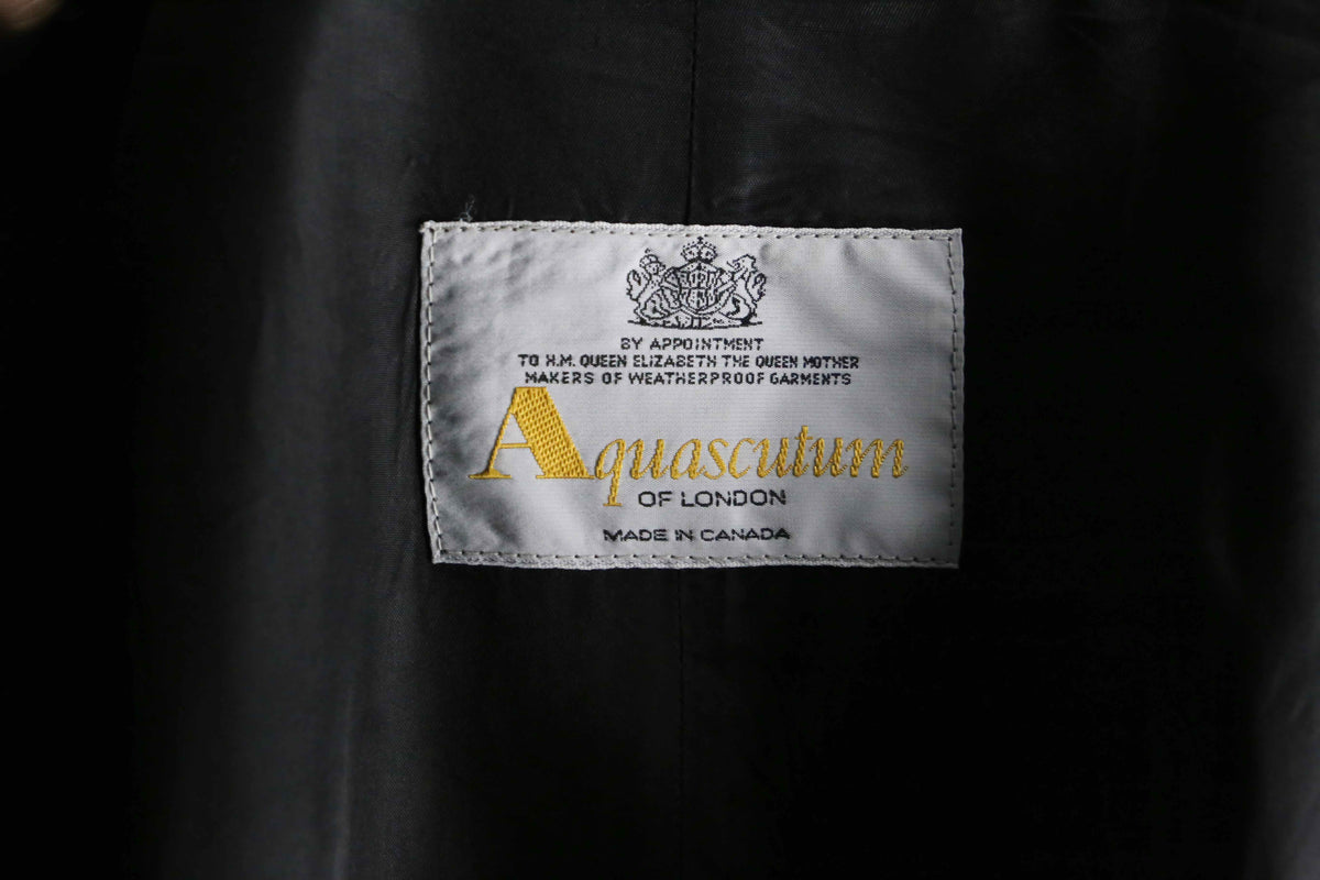 Aquascutum” long length balmacaan coat