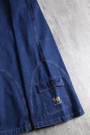 super wide rave indigo denim pants
