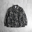 monotone botanical embroidery jacket