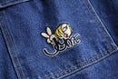 super wide rave indigo denim pants
