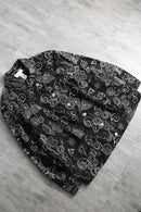 monotone botanical embroidery jacket