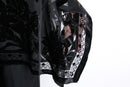black floral sheer poncho