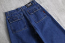 super wide rave indigo denim pants