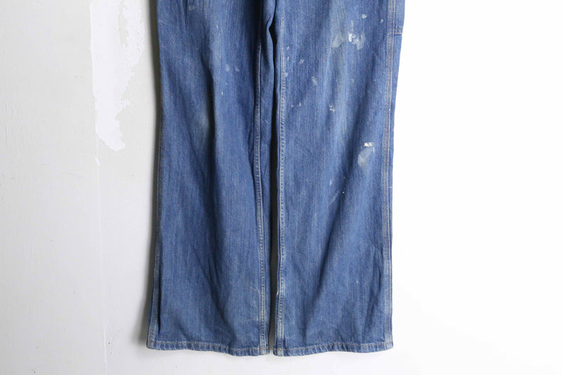 painted design painter wide denim pants