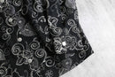 monotone botanical embroidery jacket