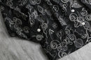 monotone botanical embroidery jacket