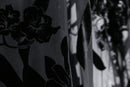 black floral sheer poncho