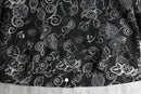 monotone botanical embroidery jacket
