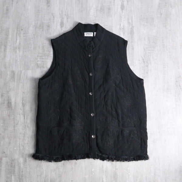 "CHICO'S" rayon botanical quilted vest