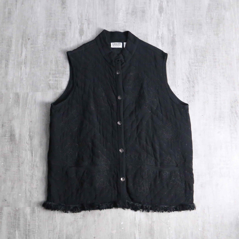 "CHICO'S" rayon botanical quilted vest