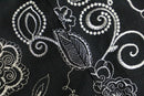 monotone botanical embroidery jacket
