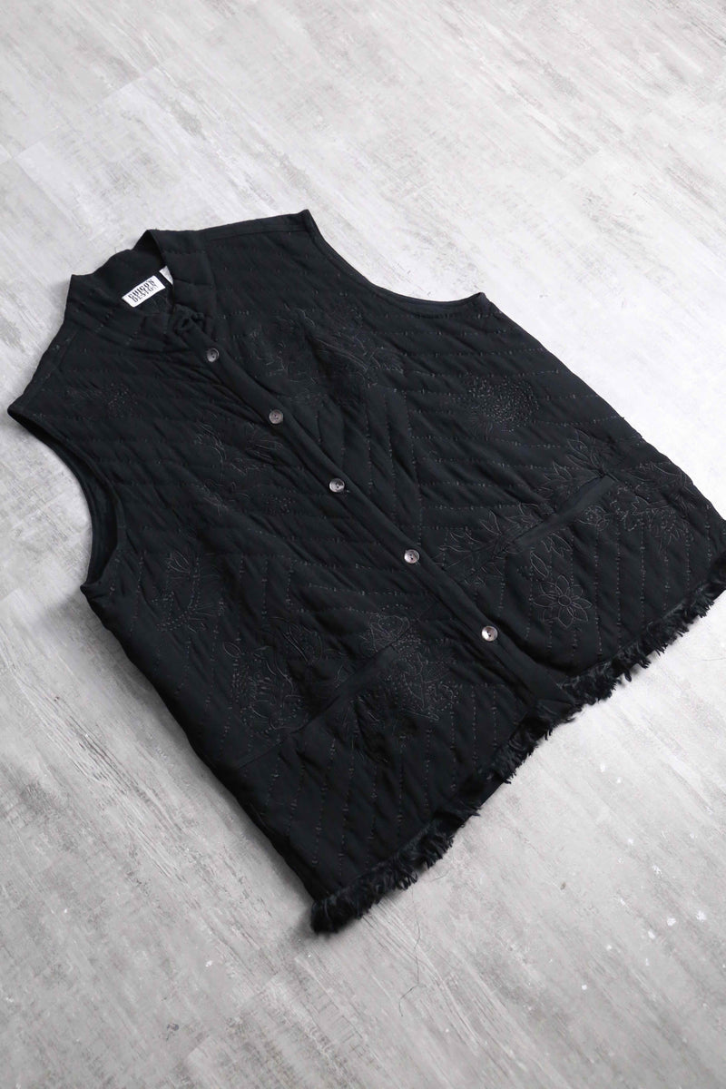 "CHICO'S" rayon botanical quilted vest