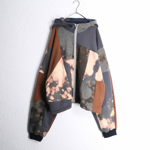 "Re:make" grunge design random sweat jacket