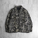 monotone botanical jacquard jacket