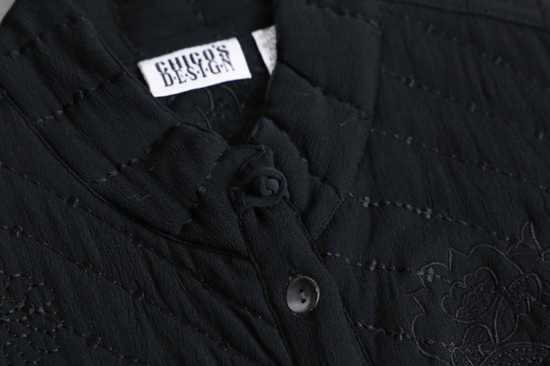 "CHICO'S" rayon botanical quilted vest