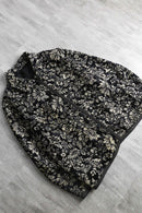 monotone botanical jacquard jacket