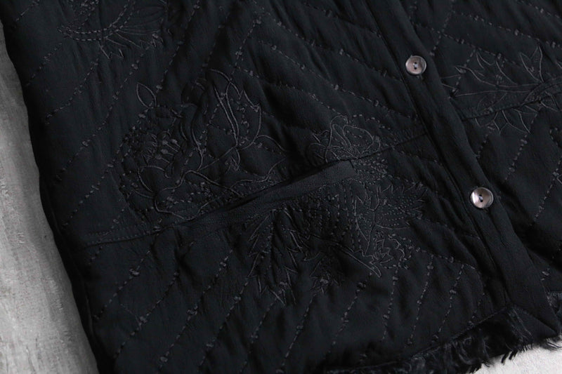 "CHICO'S" rayon botanical quilted vest