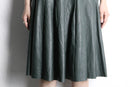 dark green leather skirt