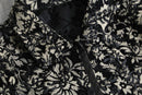 monotone botanical jacquard jacket