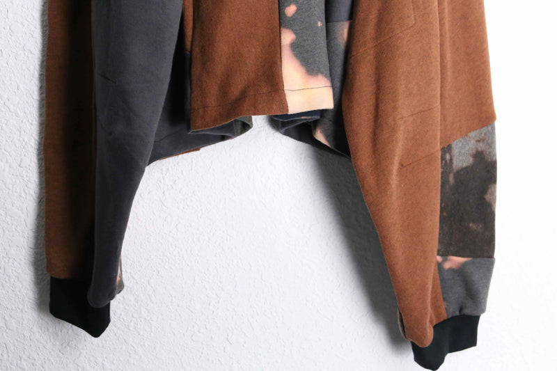 "Re:make" grunge design random sweat jacket