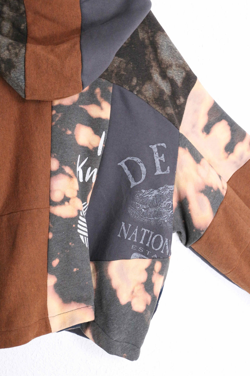 "Re:make" grunge design random sweat jacket