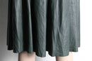 dark green leather skirt