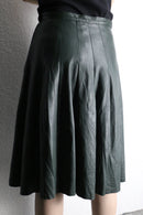 dark green leather skirt