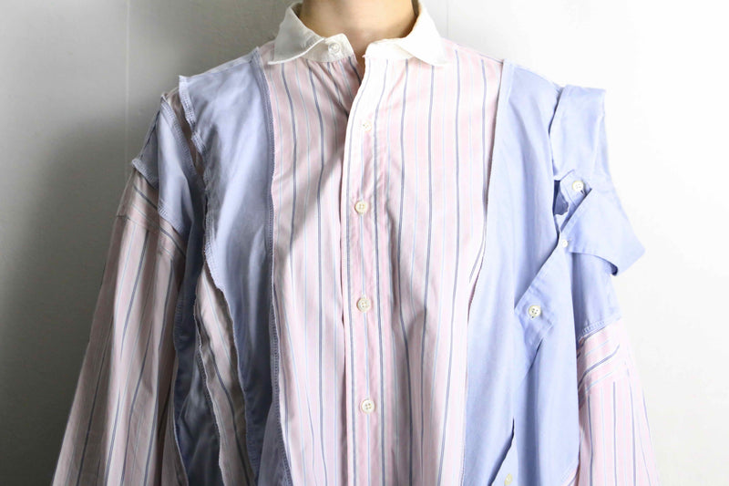 "Re:make" asymmetry docking short length shirt