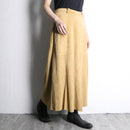 beige suede leather skirt