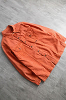 vivid orange tracker shirt jacket