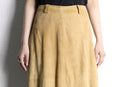 beige suede leather skirt