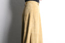 beige suede leather skirt