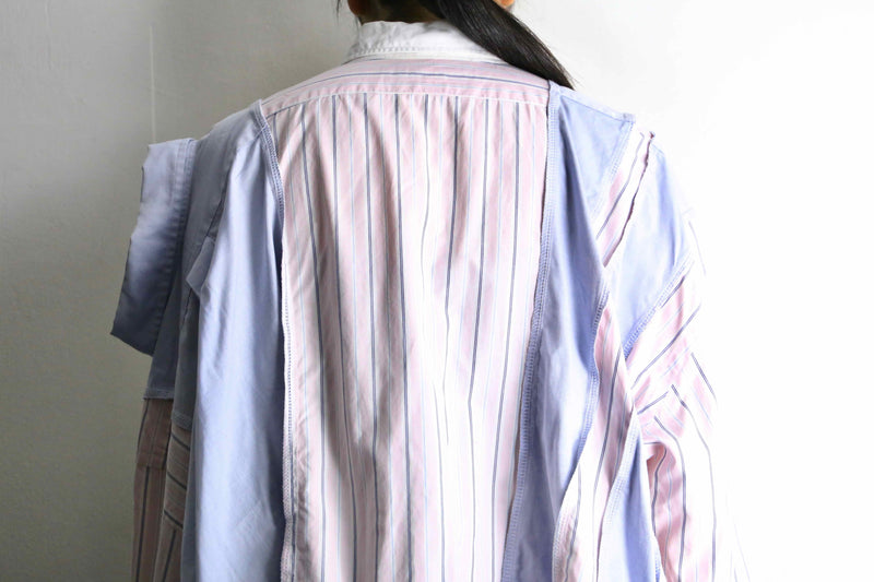 "Re:make" asymmetry docking short length shirt