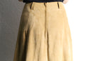 beige suede leather skirt