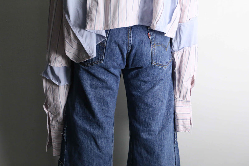 "Re:make" asymmetry docking short length shirt