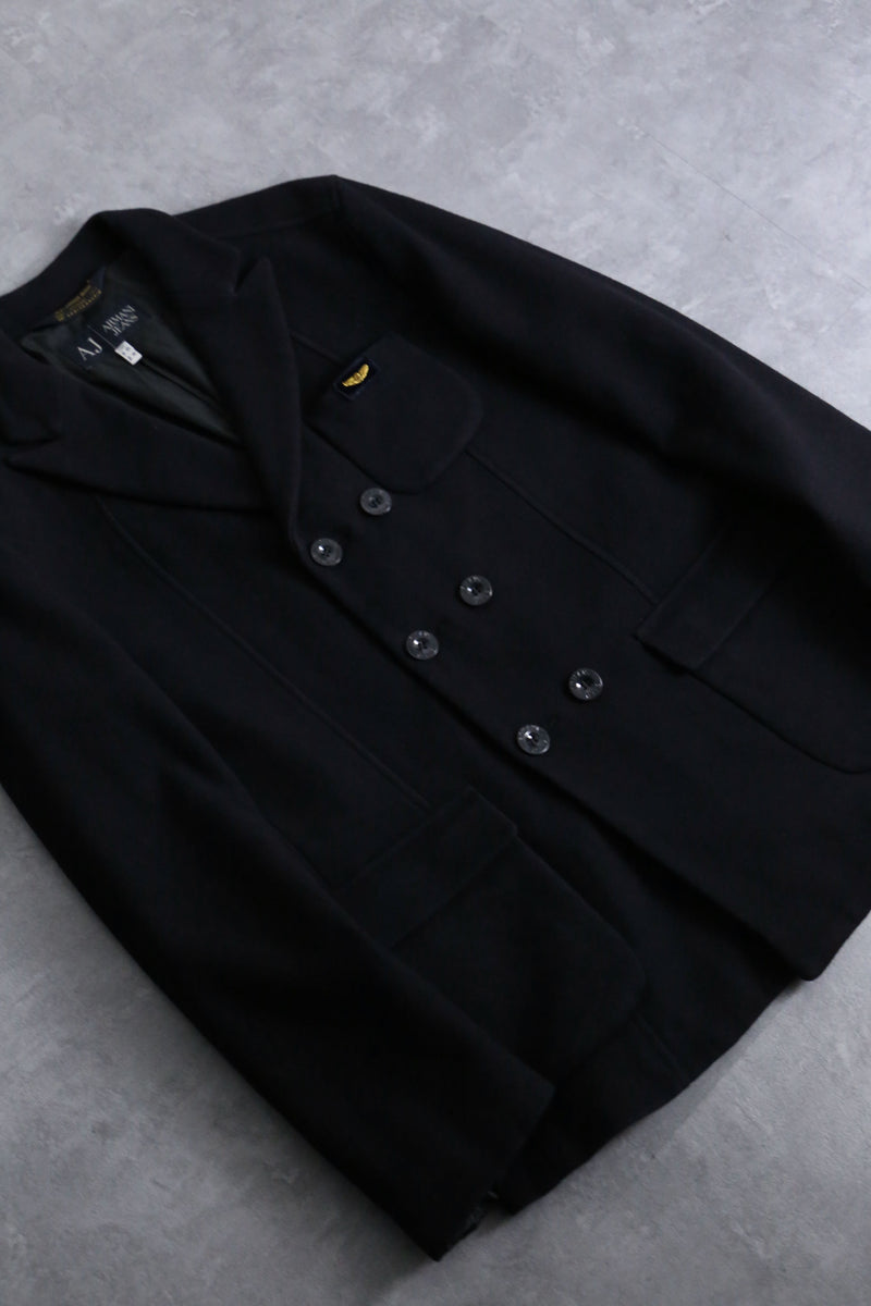 1990s ARMANI JEANS melton wool pea coat