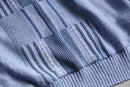 light blue half zip S/S knit polo shirt