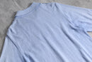 light blue half zip S/S knit polo shirt