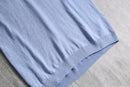 light blue half zip S/S knit polo shirt