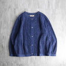 Indigo pleats design jacket