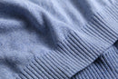 light blue half zip S/S knit polo shirt